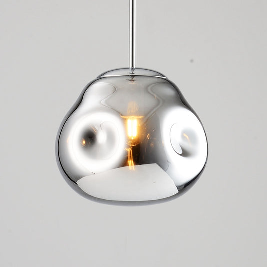 Pendul RFAN, Model 11-1, Abajur Sticla, 1 x E27, Inaltime Reglabila, Argintiu