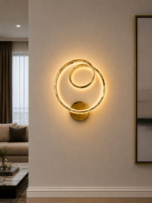 Aplica LED RFAN, Model B800G, 3 Tipuri De Lumina, 38W, Auriu