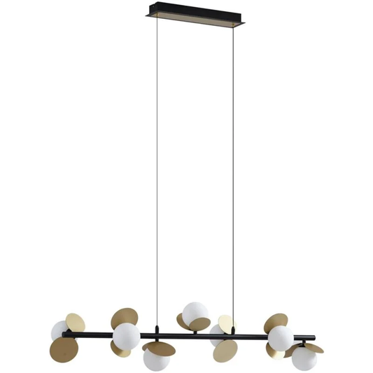 Pendul RFAN, Model 601-7, Cu 7 Abajururi, 7 x G9, Auriu/Negru