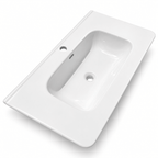 Set Mobilier Baie LED 100 cm cu Lavoar Ceramic și Dulap cu Oglindă LED, Gri Deschis