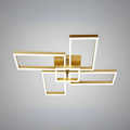 Lustra LED RFAN, Model R9092/4+1GD, Cu Telecomanda, 3 Tipuri De Lumina, Intensitate Reglabila, 136W, Auriu