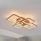 Lustra LED RFAN, Model K002-6 CF, Cu Telecomanda, 3 Tipuri De Lumina, Intensitate Reglabila, 228W, Maro