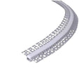Profil LED Incastrat Pentru Finisaj Glet, Flexibil, Lungime 3m, Latime 1.5cm