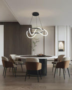 Pendul LED RFAN, Model RF80RD, cu Telecomanda, 3 Tipuri De Lumina, Inaltime Reglabila, 70W, Negru