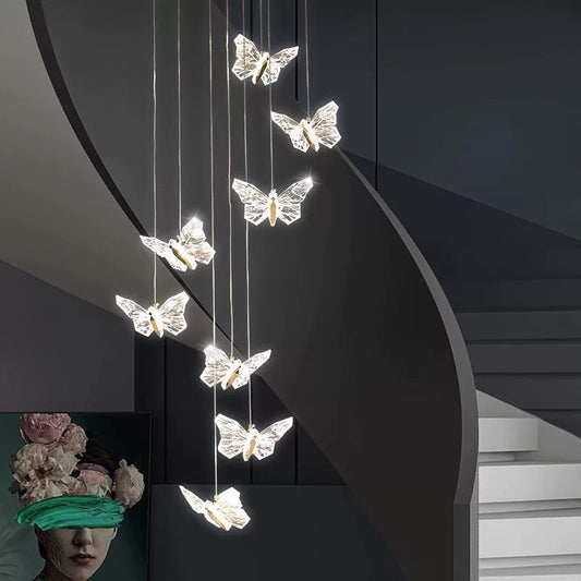 Candelabru LED RFAN, Model DJ011-8, Textura Cristal, Metal, 32W, Auriu
