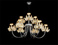 Candelabru LED RFAN, Model 3531-8+4, Textura Cristal, Metal, 48W, Argintiu