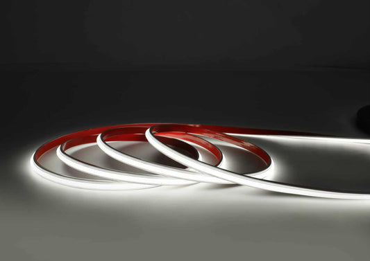 Banda LED COB, Flexibila, IP68, 520 LED/M, 10W/M, 220V, 50m/Rola, Cu Alimentatore Inclusa
