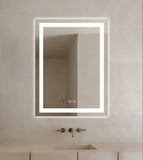Oglinda LED si Touch, cu Functie Dezaburire si Ceas, 60 x 80 cm, Smack