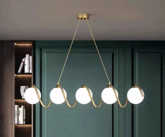 Pendul RFAN, Model 5481/5, Cu 5 Abajururi, 5 x E27, Auriu