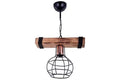 Pendul Rustic RFAN, Model 5719-1, 1 x E27, Inaltime Reglabila, Negru