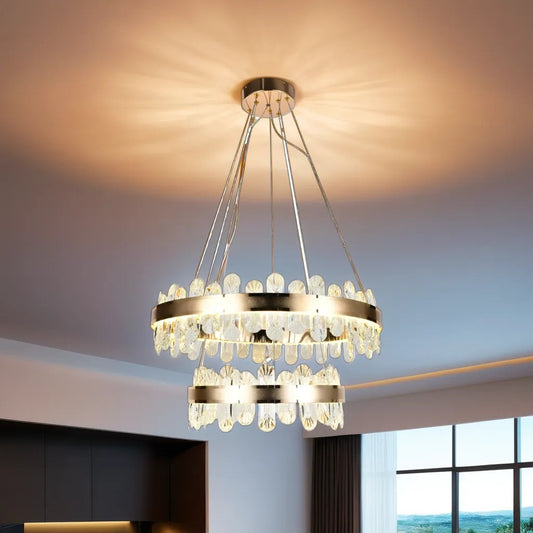 Candelabru LED RFAN, Model 3523/600+400, Cu Telecomanda, 3 Tipuri De Lumina, Inaltime Reglabila, 216W, Auriu