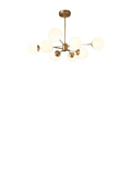 Lustra RFAN, Model 5506/8, Cu Abajururi, 8 X E27, Auriu