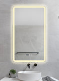 Oglinda LED si Touch, cu Functie Dezaburire si Ceas, 3 Tipuri De Lumina, 60x100 cm, J169 Smack