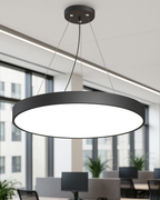 Panou LED RFAN, Forma Rotunda, Lumina Rece, 6000K, 86W, Negru