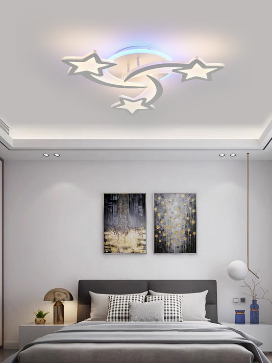 Lustra LED RFAN, Model M213-3RGB, Cu Telecomanda, 3 Tipuri De Lumina Plus Lumina RGB, Intensitate Reglabila, 72W, Alb