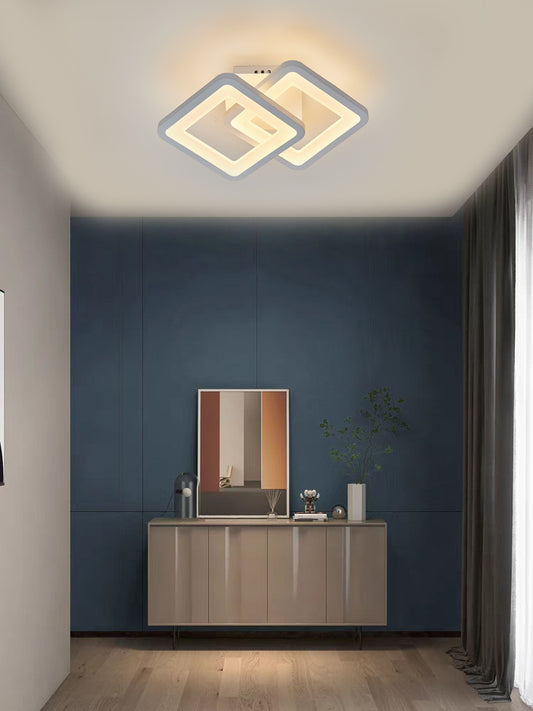 Lustra LED RFAN, Model K002-2, Cu Telecomanda, 3 Tipuri De Lumina, Intensitate Reglabila, 52W, Alb
