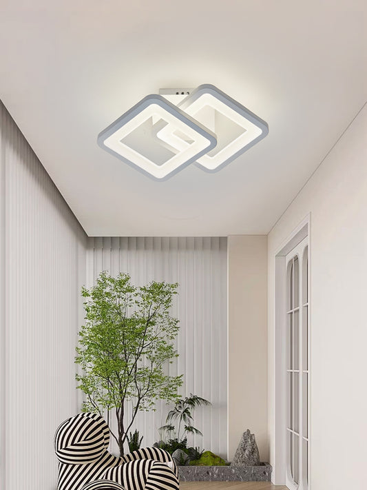 Lustra LED RFAN, Model K002-2, Cu Telecomanda, 3 Tipuri De Lumina, Intensitate Reglabila, 52W, Alb