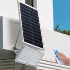 Proiector LED, cu Panou Solar si Telecomanda, Rezistent la Apa IP65, 300W, Gri
