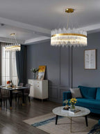 Candelabru LED RFAN, Model 8817/400, Textura Cristal, Metal, 64W, Auriu