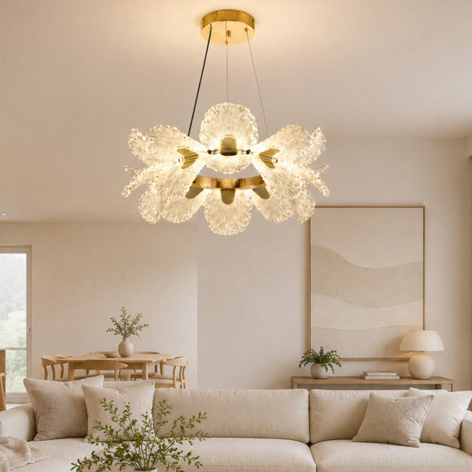 Pendul RFAN, Model R9187/500, Cu Telecomanda, 3 Tipuri De Lumina, Inaltime Reglabila, 80W, Auriu