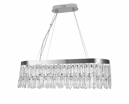 Candelabru LED RFAN, Model 9137/800*300, Textura Cristal, Metal, 74W, Crom