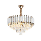 Candelabru RFAN, Model S89001/600, Textura Cristal, Metal, 10 X E27, Alb/Auriu