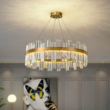 Candelabru LED RFAN, Model H98347/800, Textura Cristal, Metal, 150W, Auriu