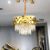 Candelabru RFAN, Model H5580/400, Textura Cristal, Metal, 5 X E14, Auriu