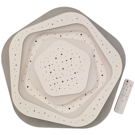 Lustra LED RFAN, Model C106/500, cu Telecomanda, 3 Tipuri de Lumina, Intensitate Reglabila, 200W, Alb