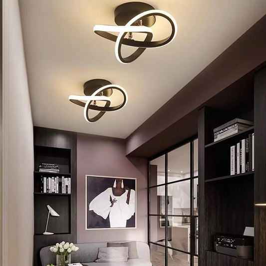 Lustra LED RFAN, Model R9152/1BK, 3 Tipuri De Lumina, 33W, Negru