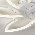 Lustra LED RFAN, Model R9164/6, cu Ventilator si Telecomanda, 3 Tipuri De Lumina, Intensitate Reglabila, 81W, Alb