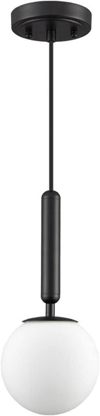 Pendul RFAN, Model ZM84, cu Abajur, 1 X E27, Inaltime Reglabila, Negru