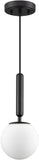 Pendul RFAN, Model ZM84, cu Abajur, 1 X E27, Inaltime Reglabila, Negru