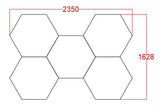 HoneyComb LED RFAN, 5 X Hexagon, Lumina Rece, 6500K, 192W