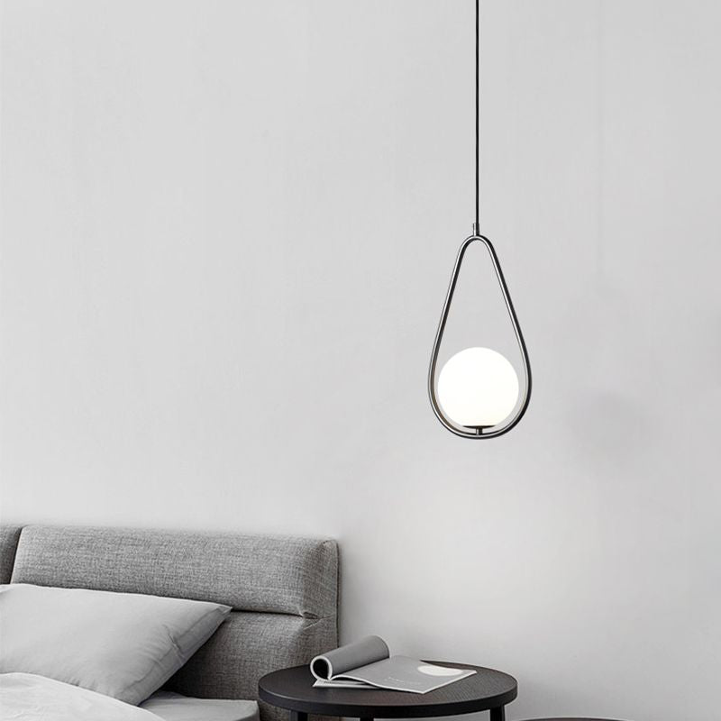 Pendul RFAN, Model ZM82, cu Abajur, 1 X E14, Inaltime Reglabila, Negru