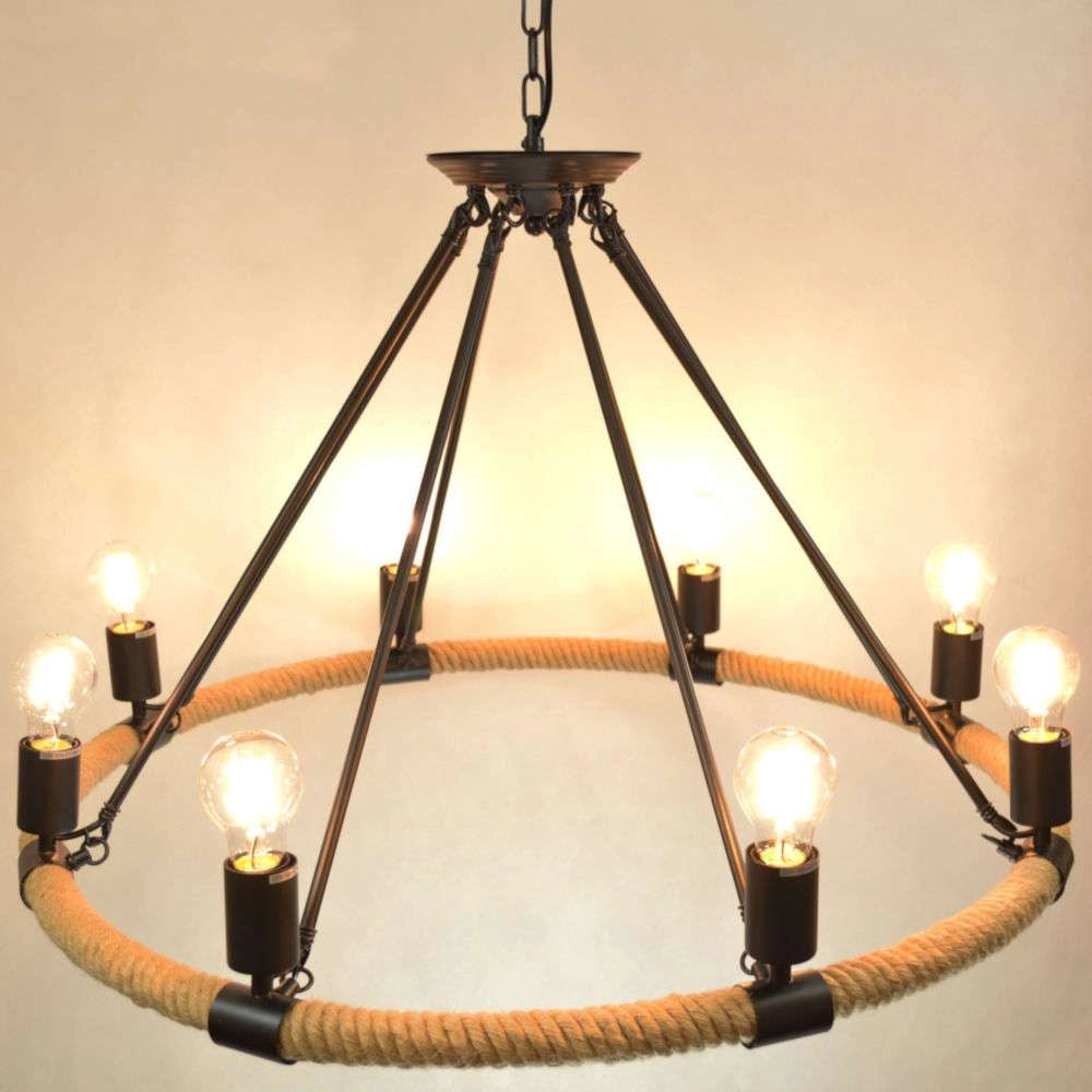 Pendul Rustic RFAN, Model 8456-8P, 8 X E27, Inaltime Reglabila