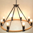Pendul Rustic RFAN, Model 8456-8P, 8 X E27, Inaltime Reglabila