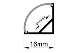 Profil LED Aplicat Pe Colt, 90 Grade, Lungime 3m, Aluminiu