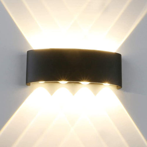 Aplica Exterior RFAN, Model K-2310, Material Aluminiu, IP65, Lumina Calda, 8W, Negru