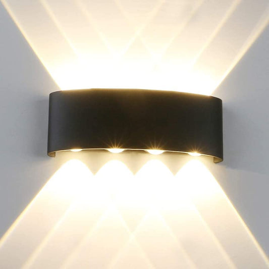 Aplica Exterior RFAN, Model K-2310, Material Aluminiu, IP65, Lumina Calda, 8W, Negru