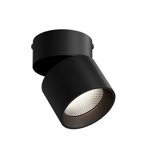Spot LED RFAN, Aplicat, Orientabil, Lumina Clada, 3000K, 10W, Negru
