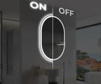 Oglindă LED Ovală 60×80 cm, Iluminare Față + Spate, Dezaburire, 3 Tipuri de Lumină, Touch