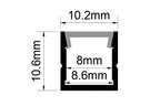 Profil LED Aplicat, 10 x 10, Lungime 2m, Aluminiu