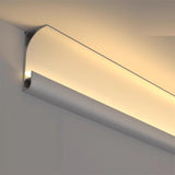Profil LED Aplicat Tip Scafa Sau Plinta, Lungime 3m, Material Aluminiu, Alb