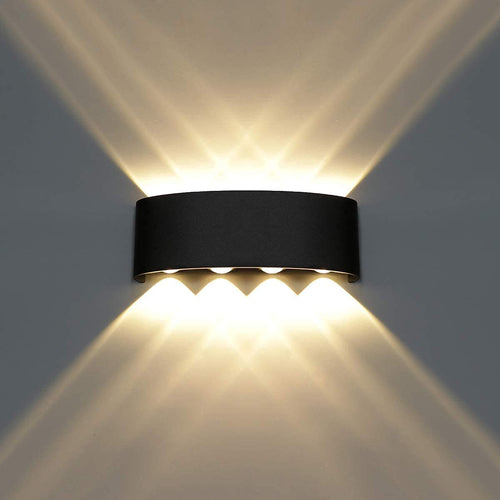 Aplica Exterior RFAN, Model K-2310, Material Aluminiu, IP65, Lumina Calda, 8W, Negru