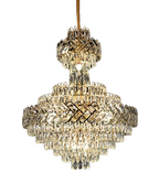 Candelabru RFAN, Model QS824/800x1100, Textura Cristal, Metal, 21 x E27, Auriu