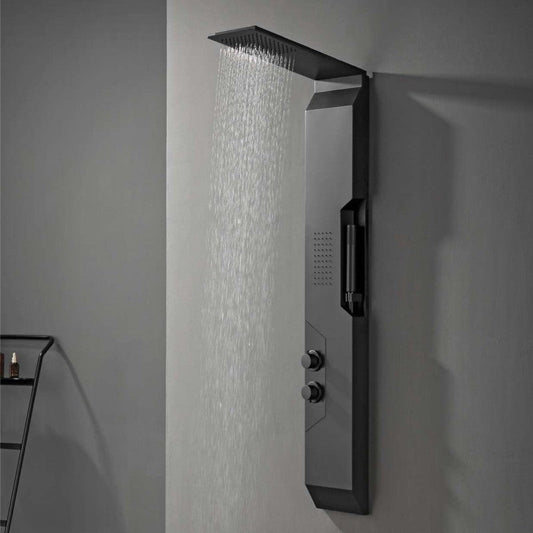 Panel de Dus Shark cu Efect de Ploaie si Jeturi cu Masaj, Negru