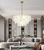 Candelabru RFAN, Model 5866/600, Textura Sticla, Metal, 10 X E14, Auriu