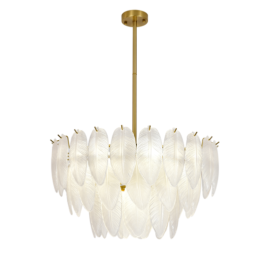 Candelabru RFAN, Model 5866/600, Textura Sticla, Metal, 10 X E27, Auriu