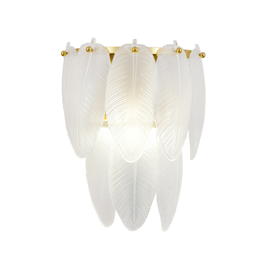 Aplica RFAN, Model 5866/2, Textura Sticla, Metal, 2 X E27, Auriu